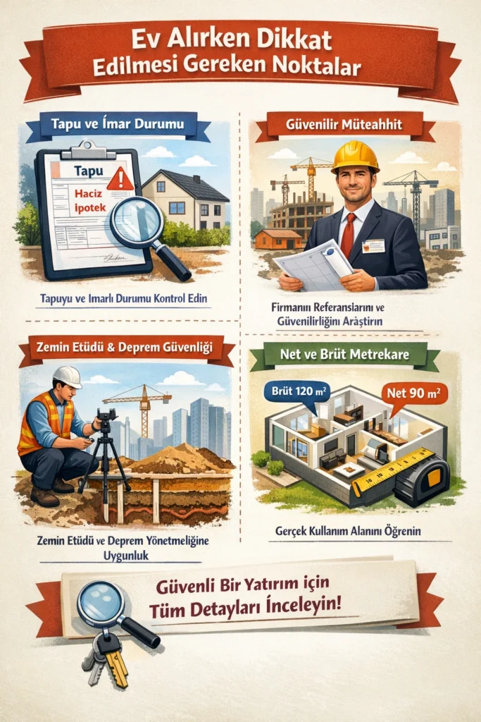 Konut Alırken Dikkat Edilmesi Gereken Kritik Noktalar